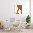 thumbnail image 2 of Stupell Indtries Woman Behind Palm Leaf Abstract Portrait Orange White,24 x 30,Design by Birch&Ink, 2 of 7