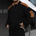 thumbnail image 2 of VBTAPA Oversized Knit Sweatshirt for Men Soft Cotton Knitted Long Sleeve Henley Sweatshirts Big and Tall Casual Stylish Sweaters Black L, 2 of 8