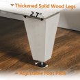 thumbnail image 5 of 65 Inch Sideboard Buffet Cabinet with Storage, Mid Century Modern Accent Cabinet with Adjustable Shelf and Foot Pad, Wooden Coffee Bar Table for Dining Room, Kitchen, Living Room, White, 5 of 9