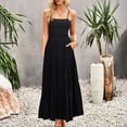 thumbnail image 6 of IROINNID A-Line Dress For Women Sleeveless Square Neck Sexy Vintage Party Dresses Regular Solid Color Dress, 6 of 6