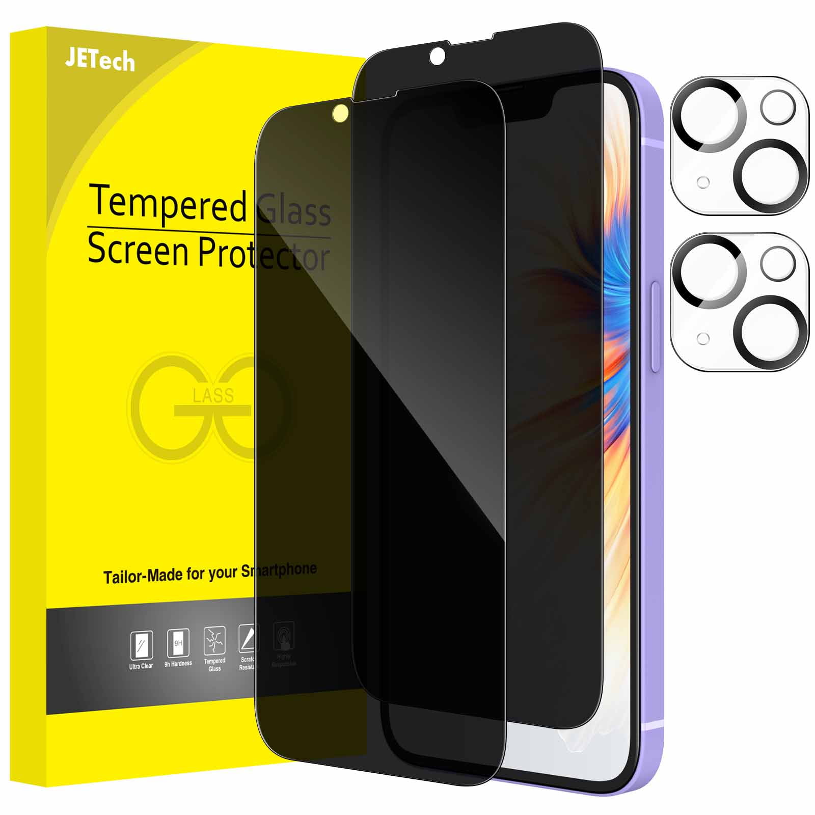 JETech Privacy Full Coverage Screen Protector for iPhone 14 6.1Inch