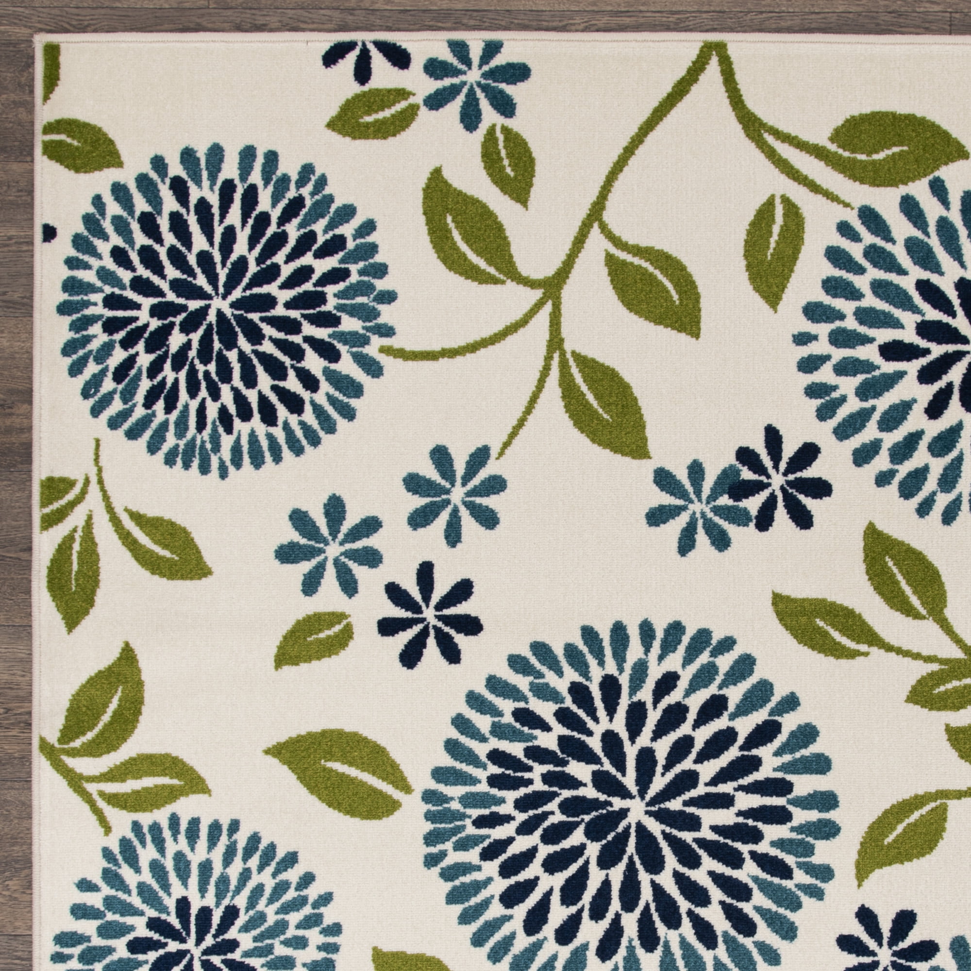 Loomaknoti Terrace Tropic Tenavon 4' x 6' Floral Indoor/Outdoor Area Rug , Blue/White