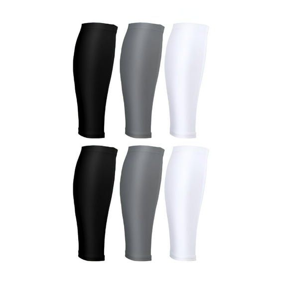 TELOLY 3 Pairs Calf Compression Sleeves for Men and Women Football Leg Sleeve Footless Compression Sock for Running Athlete Cycling