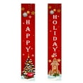 thumbnail image 5 of Merry Christmas Banner Red Happy Holidays Christmas Porch Sign Front Door Hanging Decorations for Christmas Home Wall Indoor Outdoor, 5 of 6
