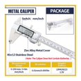 thumbnail image 2 of IP54 Digital Caliper Metal Ruler Gauge Stainless Steel Electronic Vernier Calipers Micrometer Depth Measuring Tools 6In/150mm ,Easy to Use, 2 of 8