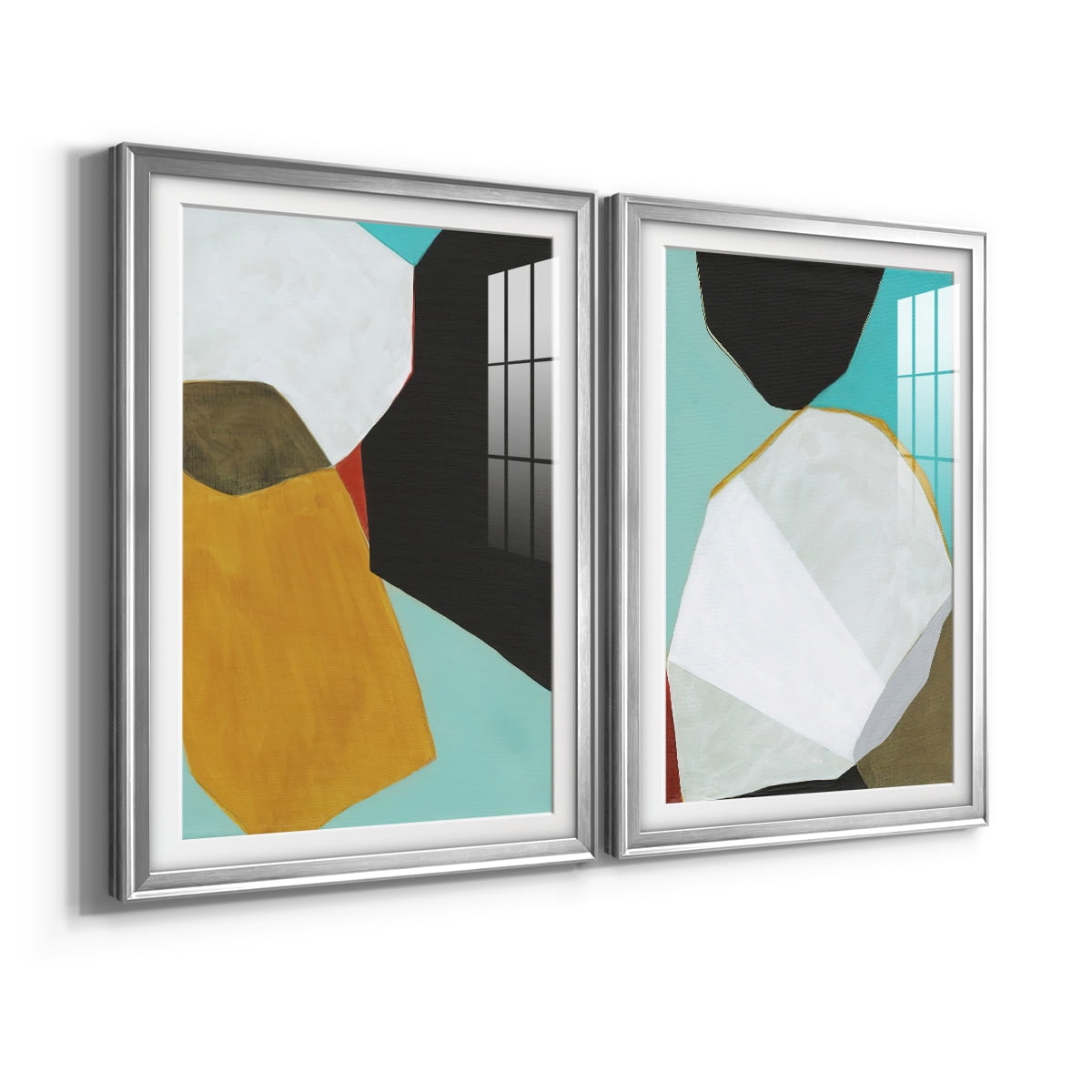 Wexford Home Graphica I Premium Framed Print, 22.5" x 30.5" - Ready to Hang, Silver (Set of 2)