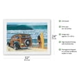 thumbnail image 2 of U Go Girl - Retro Woodie Car on Beach with Surfer Girl - From an Original Color Painting by Scott Westmoreland - Japanese Unryu Rice Paper Art Print 24 x 32 in, 2 of 4
