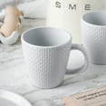 thumbnail image 6 of Stone Lain Olivia Stoneware Mug Replacement Set, White with Embossed Basket Weave, 6 of 6