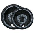 Range Kleen Black Porcelain Drip Pans, 2 Count