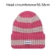 thumbnail image 2 of Gorros de lana para hombres y mujeres, gorro de punto grueso de dos colores con rayas verticales, tejido de dos colores para invierno, 2 of 6