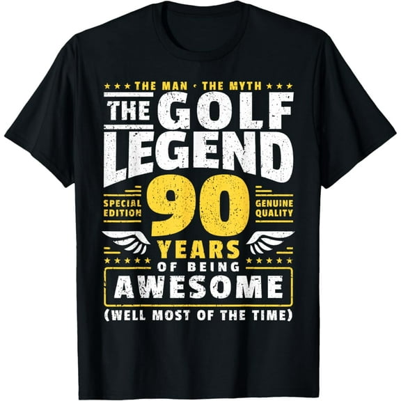 Sam Soft 90Th Birthday Golf Player 90 Years Old Golfer T-Shirt, Gift For Friend, Full Size S-5Xl