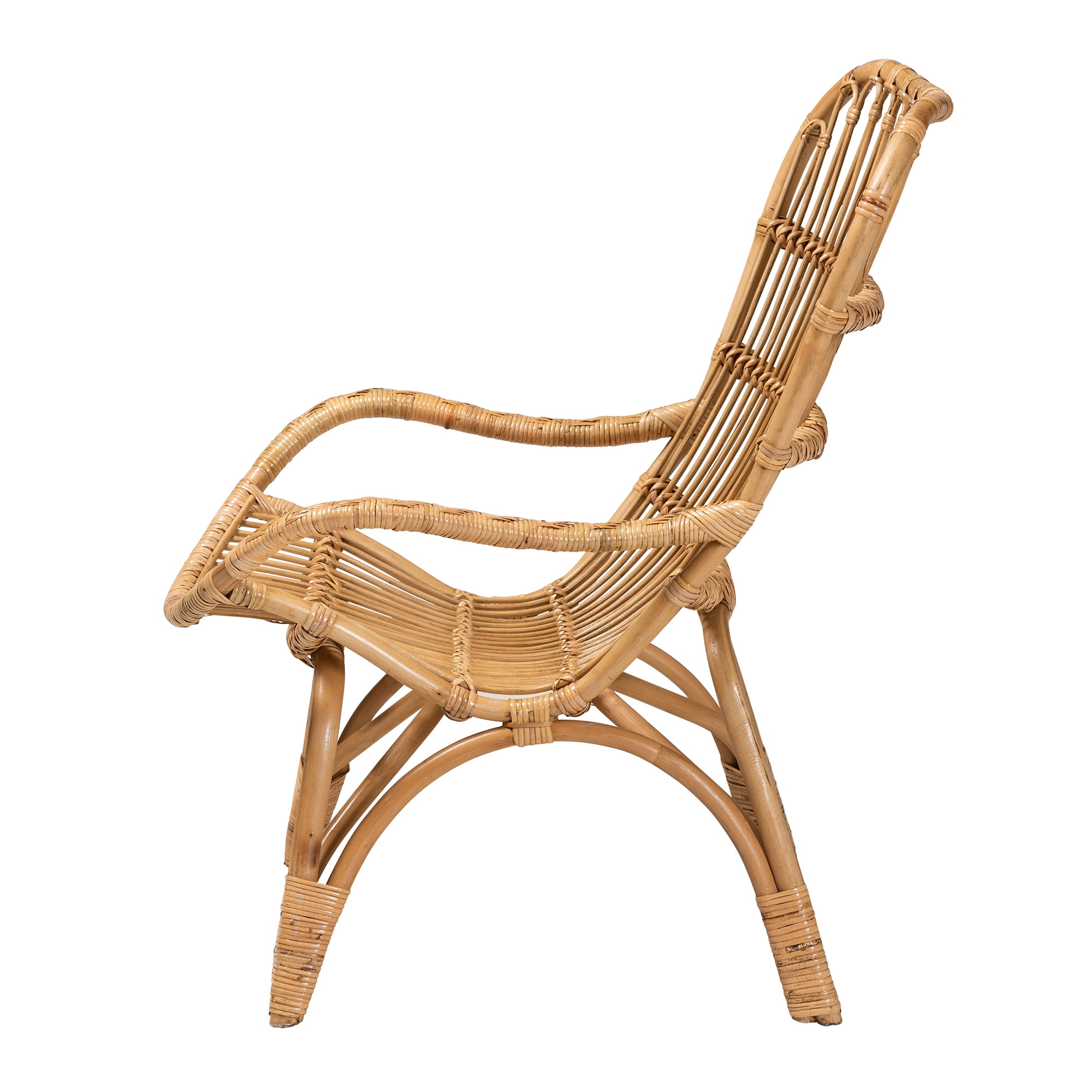 bali & pari Earvin Rattan BOHO Accent Chair, Natural Brown