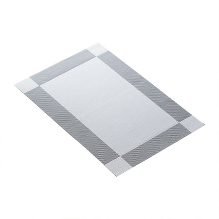 

YOZGXEG 4pcs Frame Western Placemat Pvc Heat Insulation Mat Rectangular Simple Table Mats