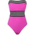 thumbnail image 4 of Trajes de baño de una pieza sin tirantes para mujer con control de barriga, trajes de baño halter adelgazantes, 4 of 6
