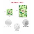thumbnail image 7 of Happy St. Patrick's Day Kitchen Dish Towels for Drying Dishes Set of 4, Spring Lucky Shamrock Cloud Green Waffle Weave Microfiber Hand Tea Bathroom Towels Quick Dry & Absorbent Towel 12x12, 7 of 7