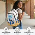 thumbnail image 4 of Jeiento Ice Cream Drip Bow Kids School Backpack for Girls 17 Inch Cute Kawaii School Bag White Lightweight Elementary Backpack with Padded Laptop Sleeve & Multi-Pockets for 9-12 Years Old, 4 of 8