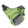 thumbnail image 4 of Bolso bandolera multifuncional de poliéster para pesca con correas de hombro ajustables (verde), 4 of 14