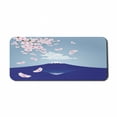 thumbnail image 1 of Mountain Computer Mouse Pad, Abstract Scene of Snow Capped Mountain with Cherry Blossoms, Rectangle Non-Slip Rubber Mousepad X-Large, 35" x 15" Gaming Size, Dark Lavender Multicolor, by Ambesonne, 1 of 2