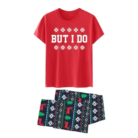 

Spftem Christmas Family Matching Outfits Loungewear Pajama Set Long Sleeve Letter Print Christmas Pajamas For Family