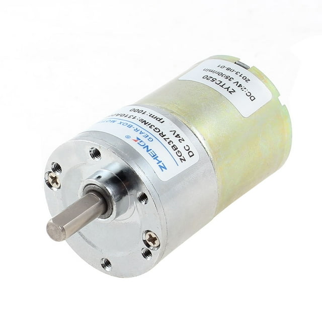Unique Bargains DC 24V 1000 RPM Metal Permanent Speed Reducing Geared Box Motor