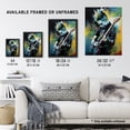 thumbnail image 4 of Punk Music Artwork Blue Yellow Guitarist Playing At Concert Vibrant Portrait Large Wall Art Poster Print Thick Paper 18X24 Inch, 4 of 5
