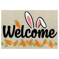 thumbnail image 3 of CoreLiving Easter Decorations Door Mat Spring Welcome Bunny Rug, Non Slip Indoor Entryway Mat, Heavy Duty Low Profile Outdoor Mat for Front Porch Patio 16"x24", 3 of 7
