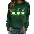 thumbnail image 1 of Mceream Chandail de la Saint-Patrick pour Femmes, Mode Décontractée, Chemises Trèfle Irlandais, Imprimé Graphique, Mignon, Chandail à Manches Longues, Hauts, Grande Taille, Tenue de Fête et Cadeau, Vert Armée, P, 1 of 7