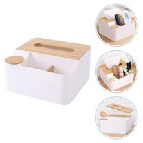 IDEANATEGRATE Tissue Organizer Box White 1Pcs 7.7x7.1in