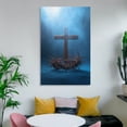 thumbnail image 6 of Jesus Christ Wall Art Cross And Crown of Thorns Poster Canvas Print Poster Decorative Painting Canvas Wall Art Living Room Posters Bedroom Painting 16x24inch(40x60cm), 6 of 6