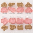 thumbnail image 5 of Cortadores de galletas para vehículos de transporte, cortador de estampado con tema de transporte de 8 piezas para galletas, pasteles, queso y hornear, 5 of 5