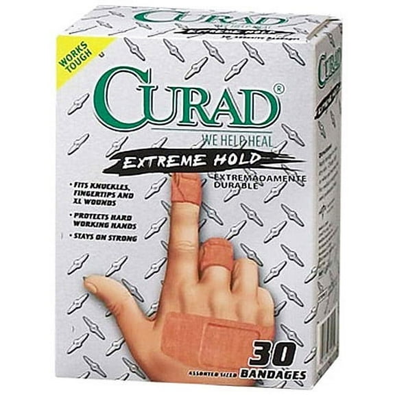Curad Heavy Duty Bandages, Assorted Sizes, 30/Box (CUR14924RB)