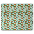 thumbnail image 1 of Tangerine Mouse Pad, Organic and Fresh Mandarin Fruits with Leaves Pattern, Rectangle Non-Slip Rubber Mousepad, Vermilion Pale Blue, by Ambesonne, 1 of 2