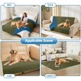 thumbnail image 4 of Manta impermeable para perros Hyha, cama reversible para mascotas, color verde y azul marino, 4 of 5