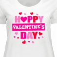 thumbnail image 4 of Inktastic Happy Valentine's Day with Hearts Women's Plus Size T-Shirt, 4 of 5