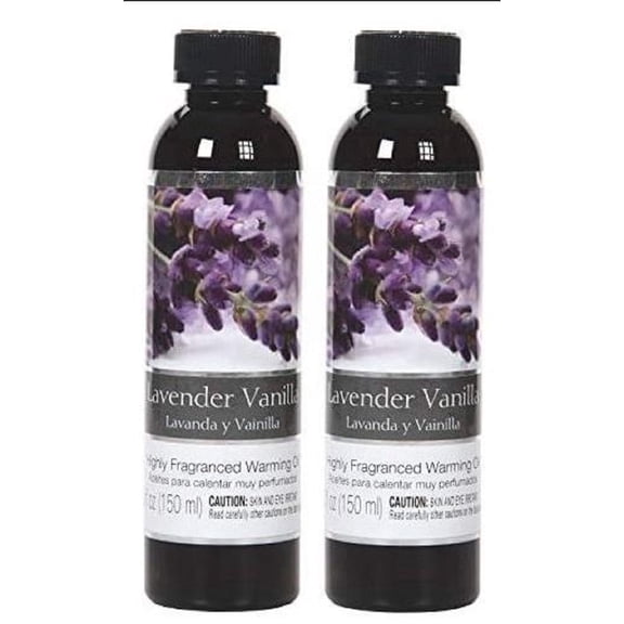 HOSLEY Fragrance Oil, Set with 2 Lavender Vanilla Fragrance Warming Oils, Lavender Vanilla, 5 fl oz, 2 Count