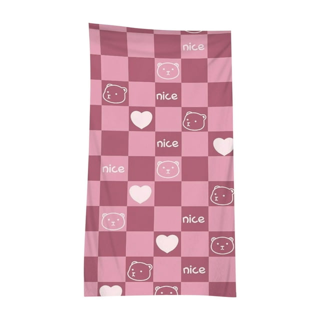fheaev Fashion Pattern Microfiber Cloth Beach Towel Bath Towel Seaside Sitting Blanket Shawl Sweat Towel