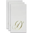 thumbnail image 2 of Gift Boutique Monogram Guest Napkins Letter D, 100 Count 2-Ply Disposable Paper Napkins, Gold Foil White Decorative Hand Towels for Wedding Party Bathroom, 2 of 6