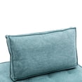 thumbnail image 2 of Williamspace Accent Sofa Chair,Upholstered Leisure Lazy Chair,Modern Square Floor Sofa Single Couch with Removable Pillow for Living Room Bedroom,Teal, 2 of 7