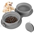 thumbnail image 1 of Cuencos plegables para perros, cuencos de viaje para perros y gatos, cuenco de silicona para perros con mosquetón, perros antiglotones, para gatos y cachorros al aire libre, viajes, senderismo, 1 of 5