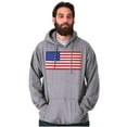 thumbnail image 4 of Classic American Flag USA Pride Unisex Plus Fleece Graphic Hoodie Brisco Brands 2X, 4 of 6