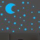 thumbnail image 5 of Pegatinas luminosas de puntos azules papel tapiz de fondo Mural tatuaje pegatinas de pared calcomanías cama decoración para sala de estar Jumpingount JJ13405-00, 5 of 6
