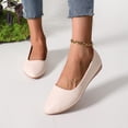thumbnail image 4 of Meckior Women's Flats Shoes Comfortable PU Leather Slip On Round Toe Ballet Flats Casual Dress Flat Shoes for Walking, 4 of 8