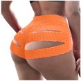 thumbnail image 2 of HUPOM High Waist Shorts For Women Workout Shorts Women Gym High Short Yoga Orange S, 2 of 6