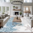 thumbnail image 3 of 5'x8' Area Rugs, Starfish Coastal Indoor Outdoor Area Rug for Living Room Bedroom, Nautical Summer Beach Coral Washable Bathroom Rugs Kitchen Floor Carpet Mats Home Decor Aesthetic, 3 of 8