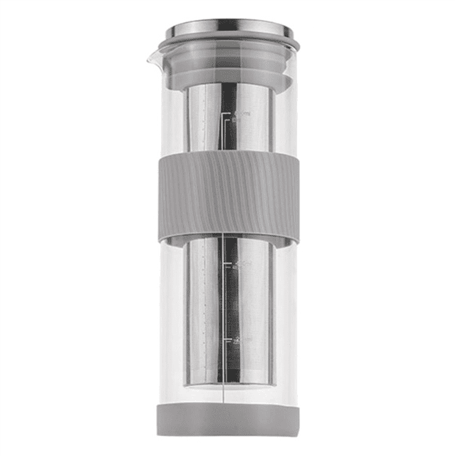 Portable Airtight Cold Brew Iced Coffee Maker Tea Infuser -800ml Cold Brew Coffee Kettle Brewing Glass Carafe Pitcher