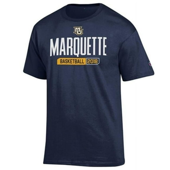 W Republic Apparel 527-130-BGT-02 Marquette University Athletic Tee, Navy - Medium