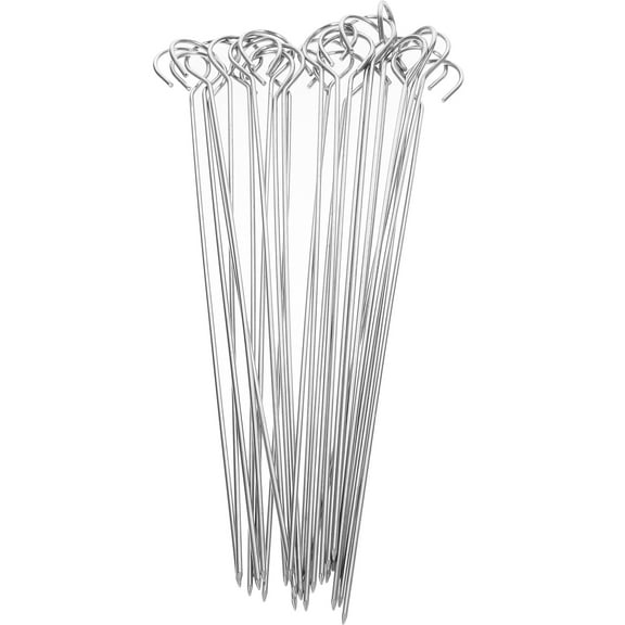 UPOUART 25-Piece Stainless Steel BBQ Skewers Set for Grilling, Roasting, and Food Prep, and Reusable