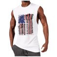 thumbnail image 3 of JHLZHS Mens Beach Tank Tops Independence Day Men's Crop Tank Top Summer Fashion Sleeveless Top Breathable Comfortable Creative Musical Instrument Flag Patterns Tank Tops Men Gym Cotton, 3 of 5