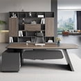 thumbnail image 2 of Shelf Corner Office Desk Bookshelf European Mid Century Standing Computer Desks Executive Drawers Mesa De Computador Furniture My Lux Decor Round, 2 of 21