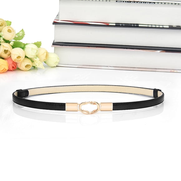 Women Skinny Belt For Dresses Retro Stretch Ladies Waist Belt Belt mens belt Black